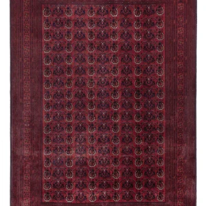 Afghansk teppe - Royal - 288 x 200 cm - mørk rød
