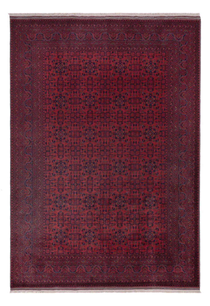 Afghansk teppe - Royal - 290 x 201 cm - mørk rød