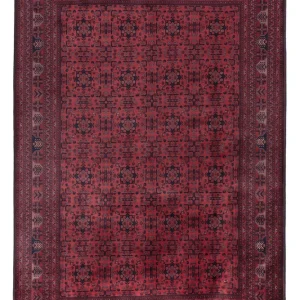 Afghansk teppe - Royal - 292 x 199 cm - mørk rød