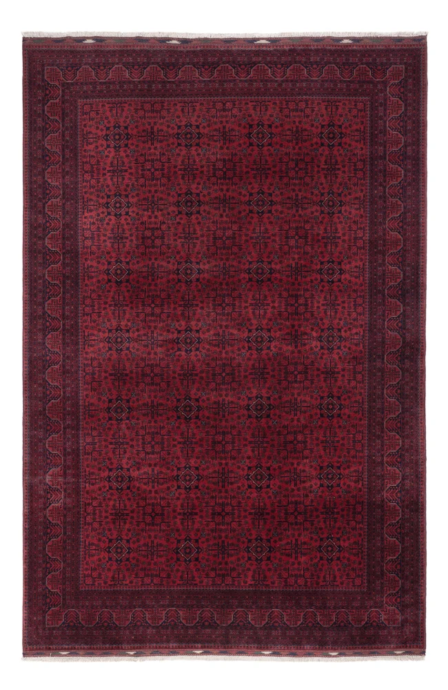 Afghansk teppe - Royal - 293 x 200 cm - mørk rød