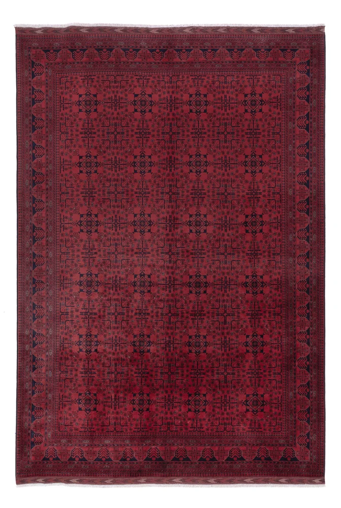 Afghansk teppe - Royal - 297 x 200 cm - mørk rød