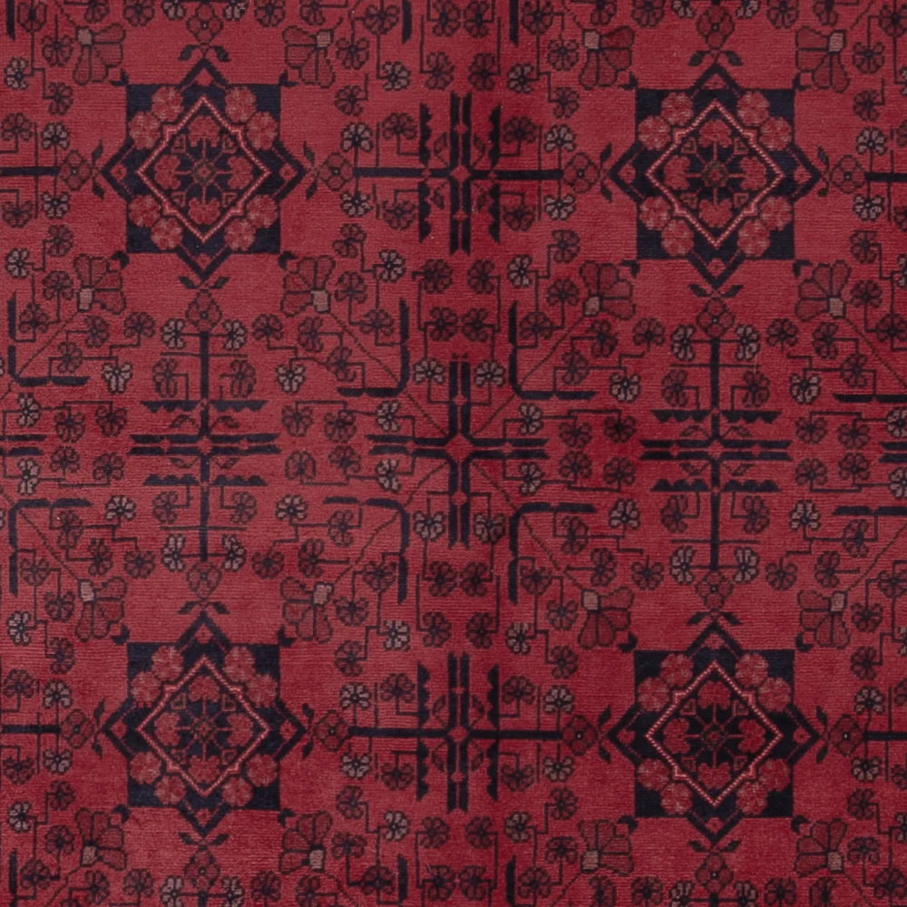 Afghansk teppe - Royal - 297 x 200 cm - mørk rød
