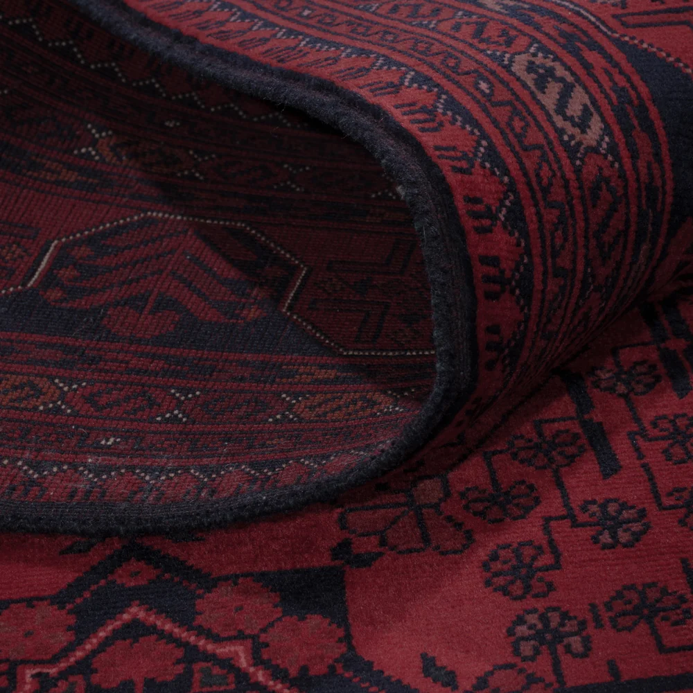 Afghansk teppe - Royal - 297 x 200 cm - mørk rød