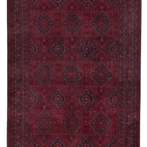 Afghansk teppe - Royal - 297 x 206 cm - mørk rød
