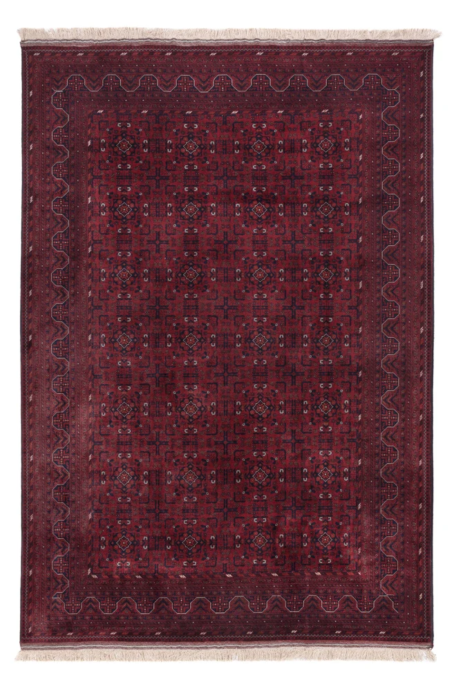 Afghansk teppe - Royal - 298 x 199 cm - mørk rød
