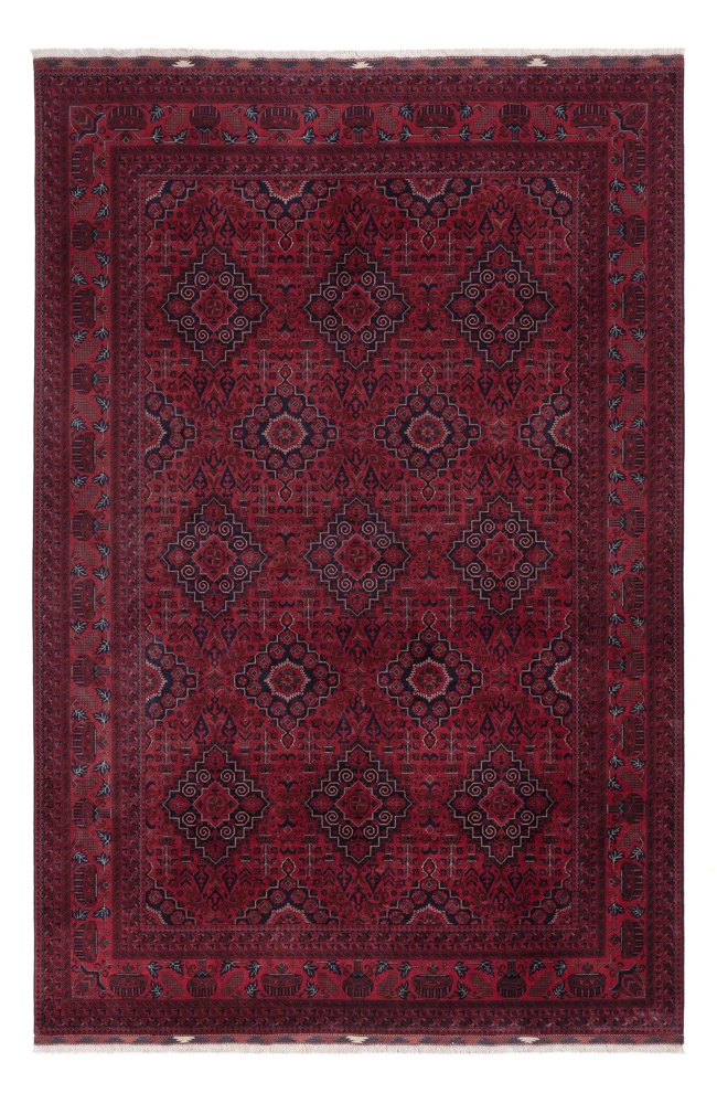 Afghansk teppe - Royal - 301 x 201 cm - mørk rød