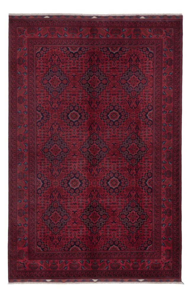 Afghansk teppe - Royal - 301 x 204 cm - mørk rød