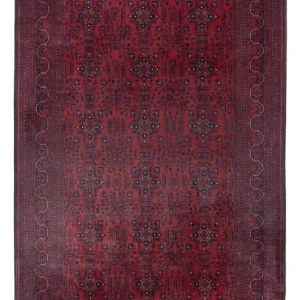 Afghansk teppe - Royal - 303 x 194 cm - mørk rød