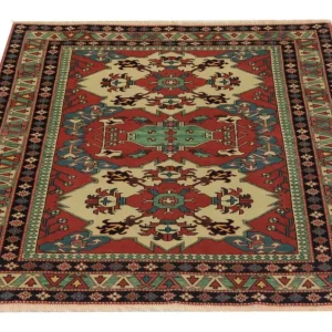 Afghansk teppe square - 145 x 135 cm - rød