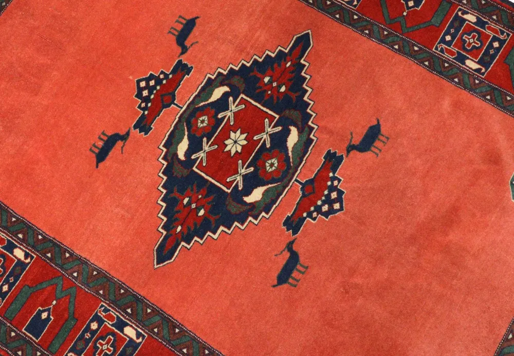 Afghansk teppe square - 202 x 197 cm - rød