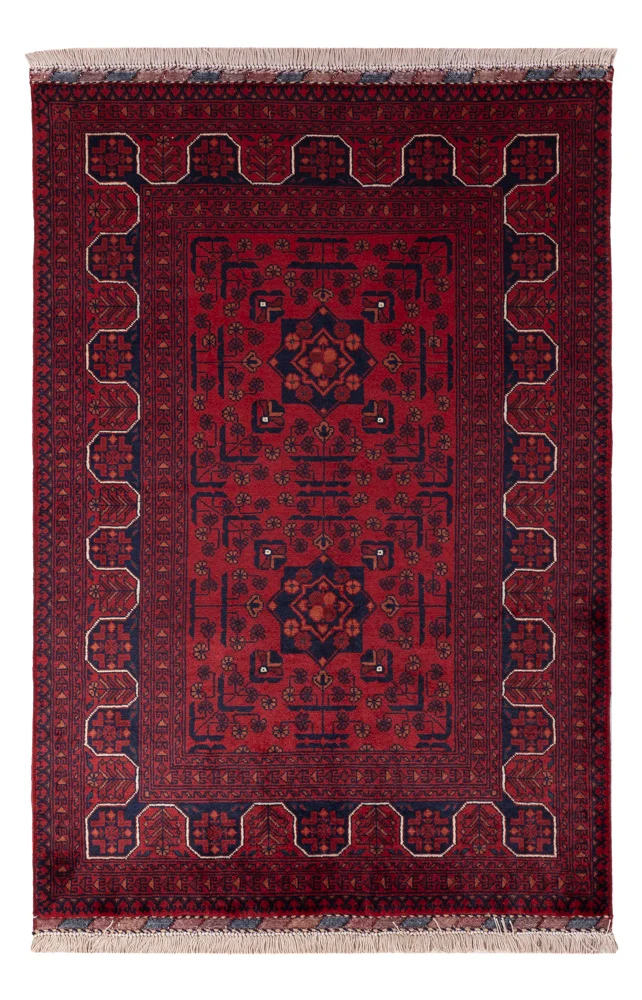 Afghanske tepper - Kunduz - 147 x 100 cm - rød