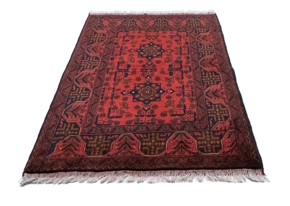 Afghanske tepper - Kunduz - 149 x 103 cm - rød