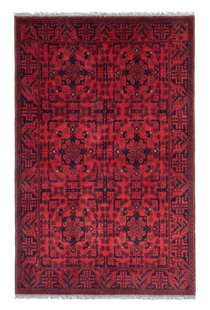 Afghanske tepper - Kunduz - 186 x 126 cm - rød