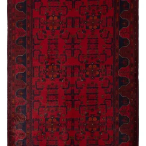 Afghanske tepper - Kunduz - 189 x 129 cm - mørk rød