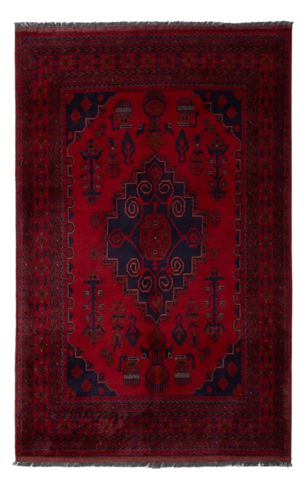 Afghanske tepper - Kunduz - 190 x 121 cm - mørk rød