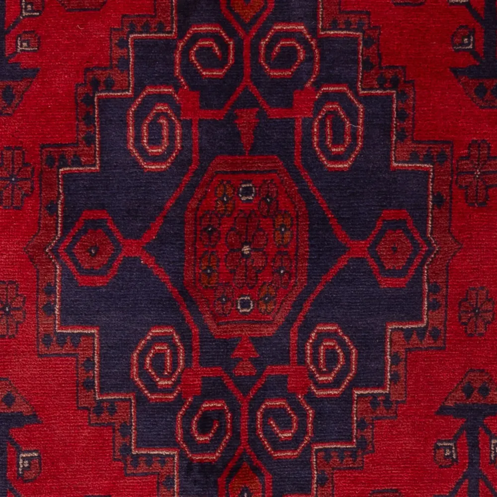 Afghanske tepper - Kunduz - 190 x 121 cm - mørk rød