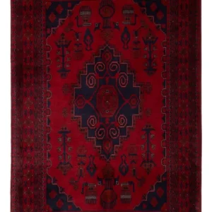 Afghanske tepper - Kunduz - 190 x 121 cm - mørk rød