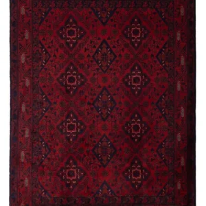 Afghanske tepper - Kunduz - 190 x 128 cm - mørk rød