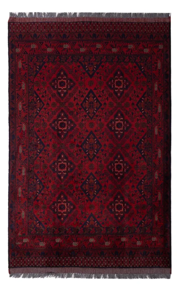 Afghanske tepper - Kunduz - 190 x 128 cm - mørk rød