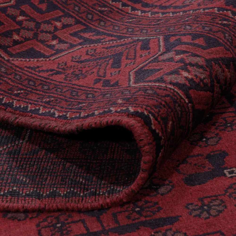 Afghanske tepper - Kunduz - 190 x 151 cm - rød