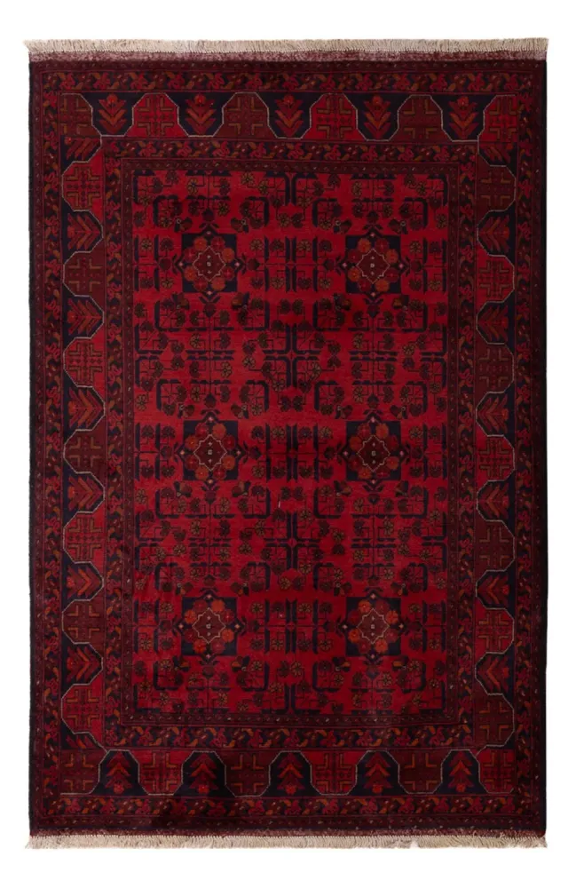 Afghanske tepper - Kunduz - 191 x 127 cm - mørk rød