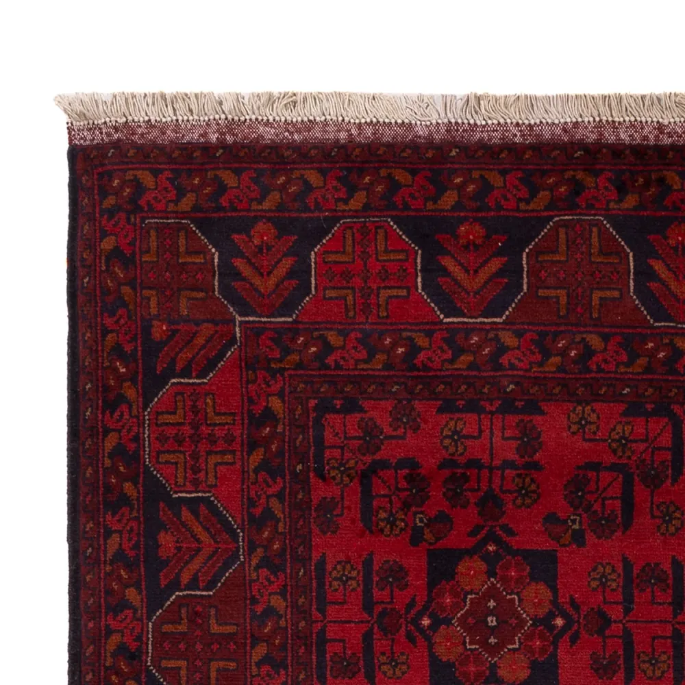 Afghanske tepper - Kunduz - 191 x 127 cm - mørk rød