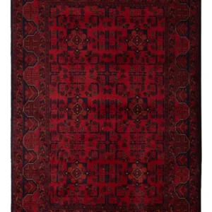 Afghanske tepper - Kunduz - 191 x 127 cm - mørk rød