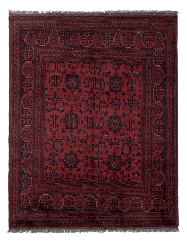 Afghanske tepper - Kunduz - 191 x 151 cm - rød