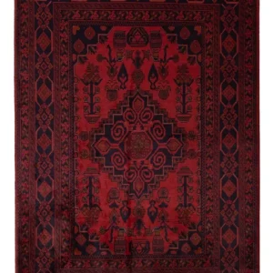 Afghanske tepper - Kunduz - 192 x 122 cm - rød