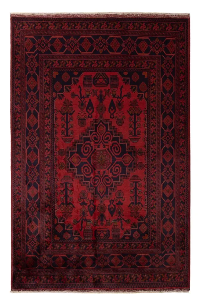 Afghanske tepper - Kunduz - 192 x 122 cm - rød