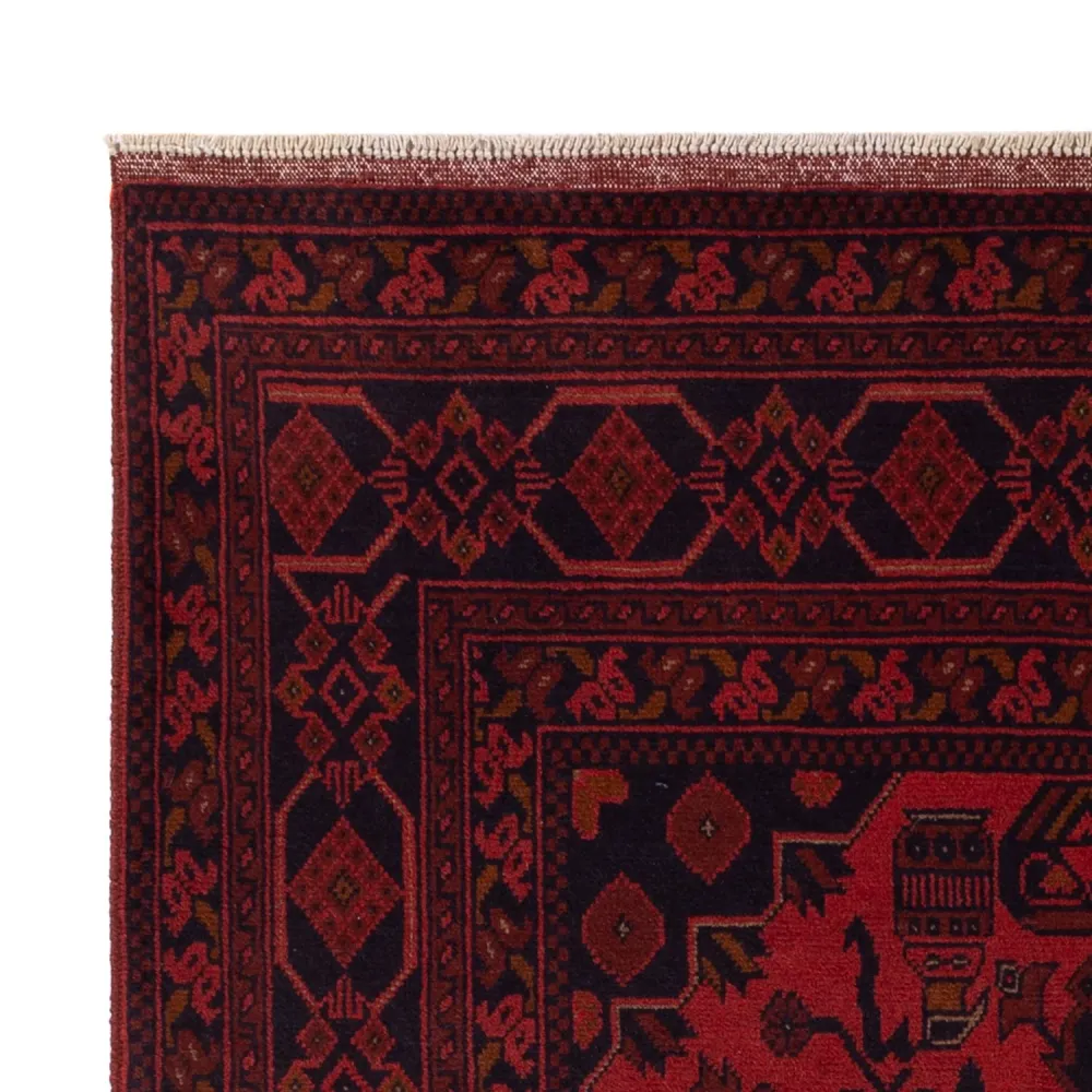 Afghanske tepper - Kunduz - 192 x 122 cm - rød