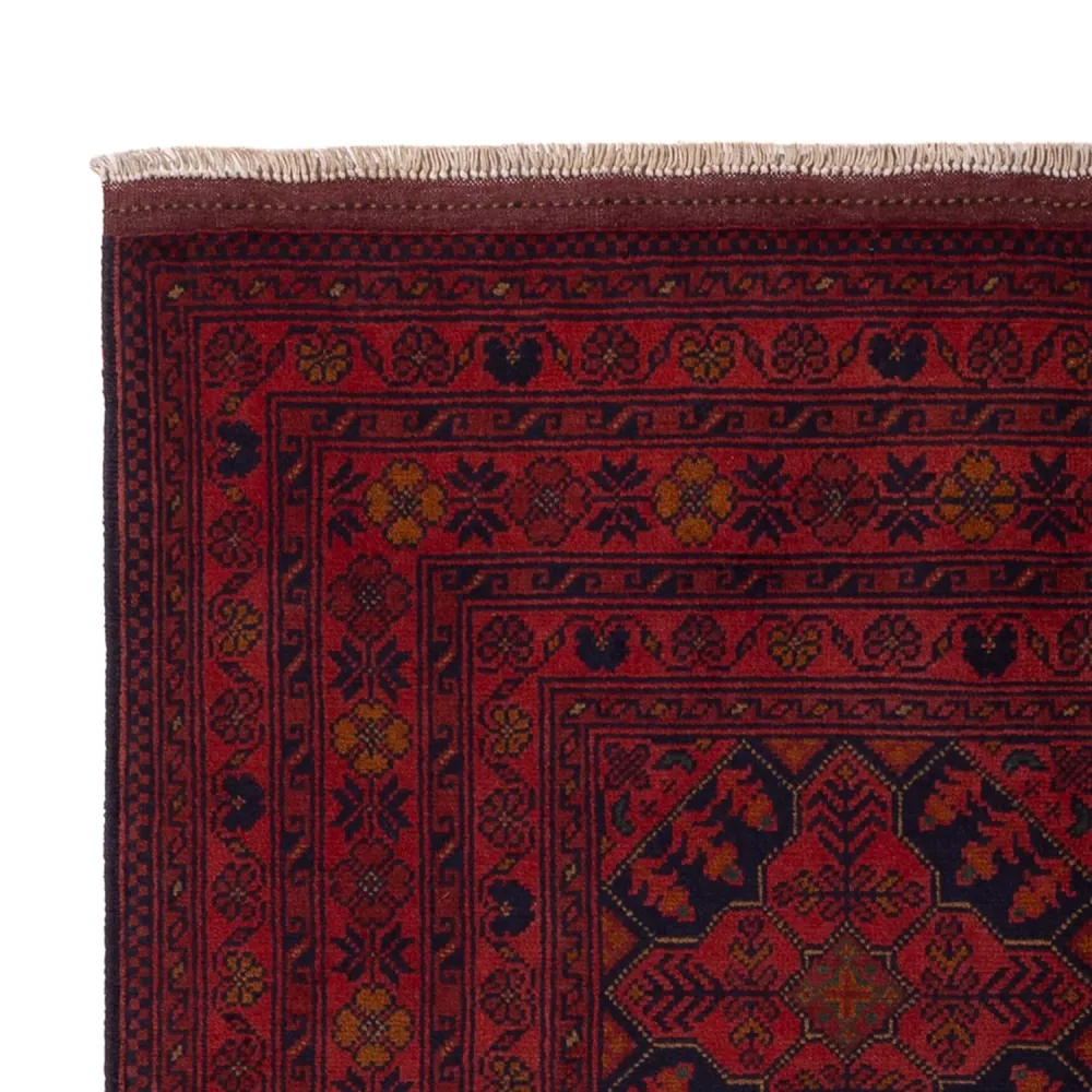 Afghanske tepper - Kunduz - 193 x 124 cm - mørk rød