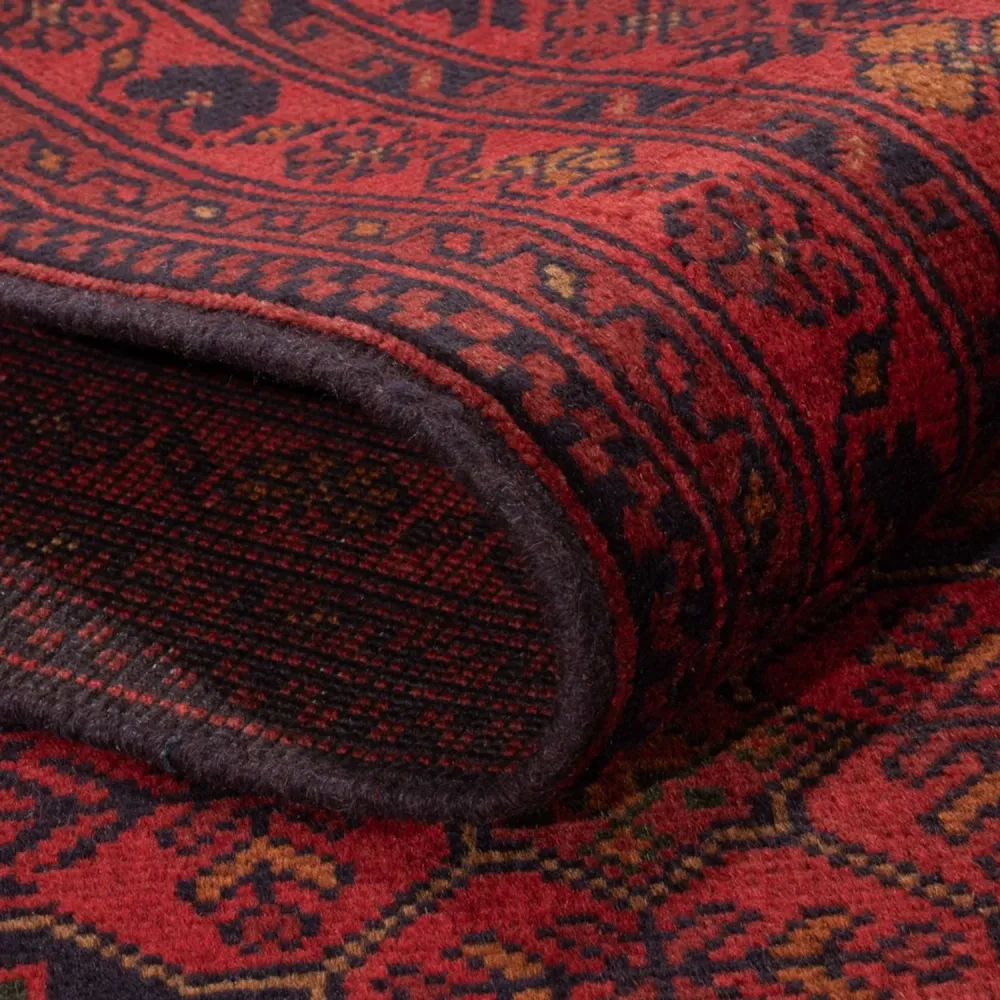 Afghanske tepper - Kunduz - 193 x 124 cm - mørk rød