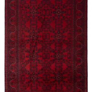 Afghanske tepper - Kunduz - 193 x 124 cm - mørk rød