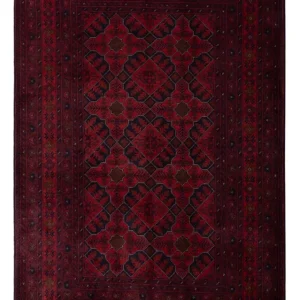 Afghanske tepper - Kunduz - 193 x 125 cm - mørk rød
