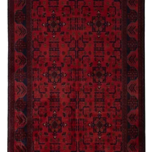 Afghanske tepper - Kunduz - 193 x 127 cm - mørk rød