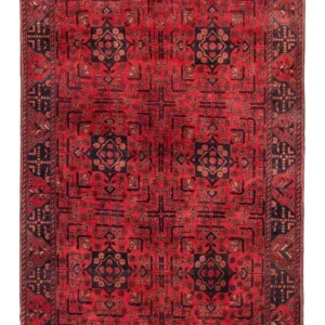 Afghanske tepper - Kunduz - 193 x 129 cm - rød