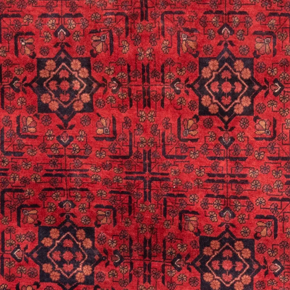 Afghanske tepper - Kunduz - 193 x 129 cm - rød