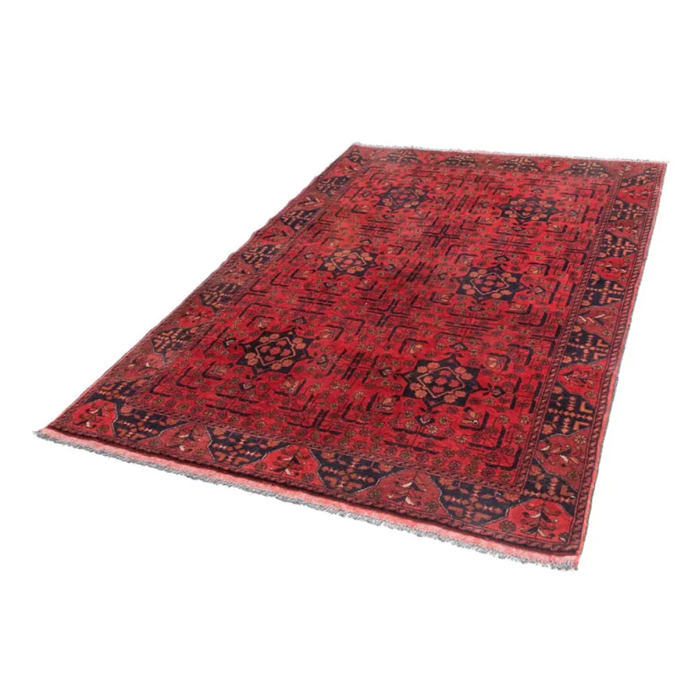 Afghanske tepper - Kunduz - 193 x 129 cm - rød