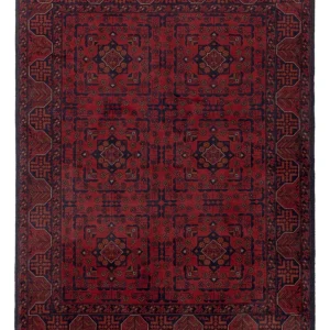 Afghanske tepper - Kunduz - 193 x 149 cm - rød