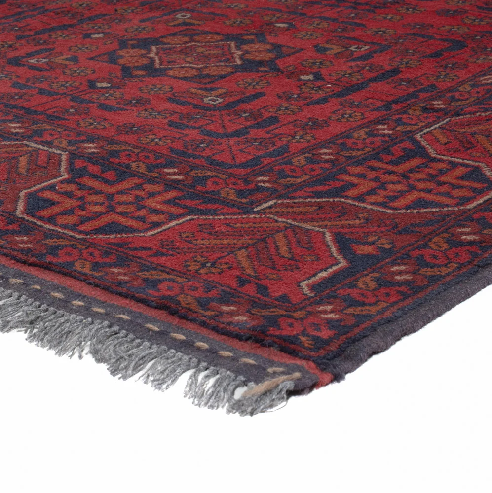 Afghanske tepper - Kunduz - 193 x 149 cm - rød
