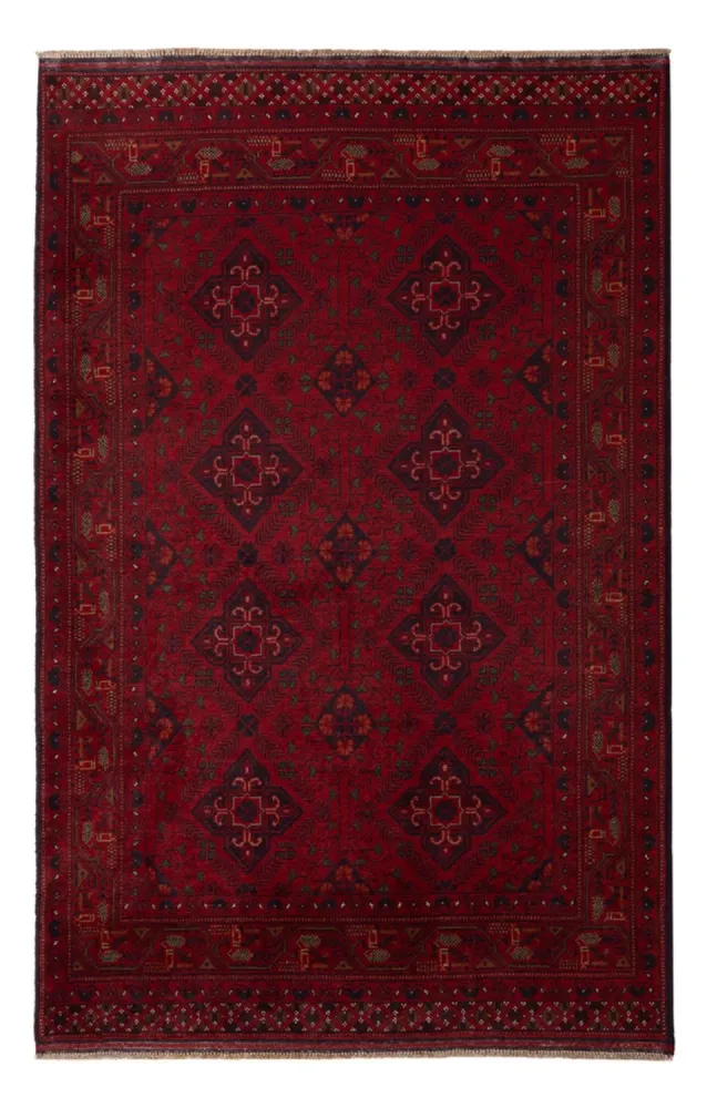 Afghanske tepper - Kunduz - 194 x 121 cm - rød