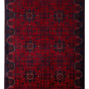 Afghanske tepper - Kunduz - 194 x 126 cm - mørk rød