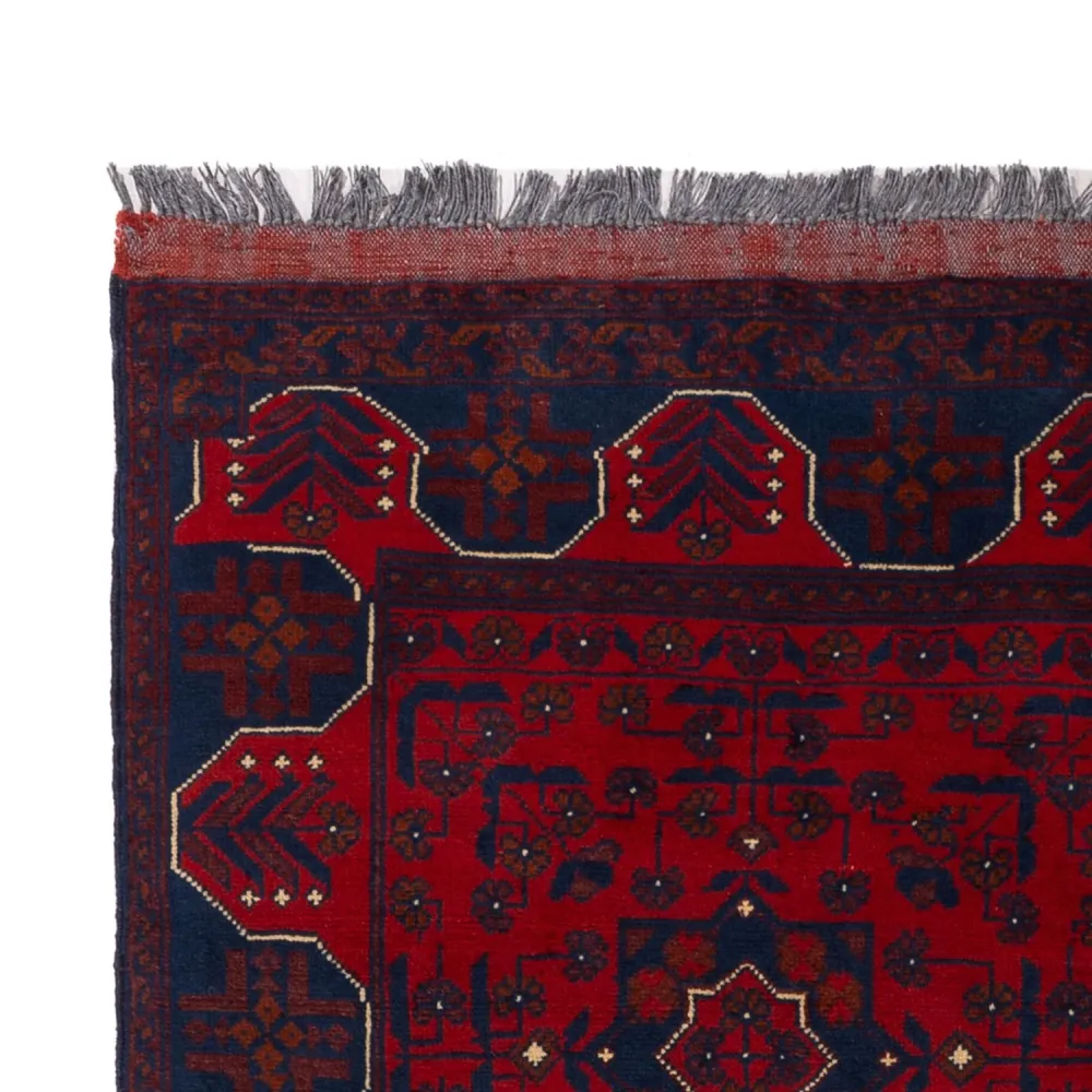 Afghanske tepper - Kunduz - 194 x 126 cm - mørk rød