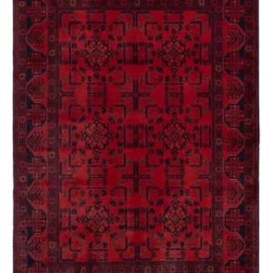 Afghanske tepper - Kunduz - 194 x 133 cm - mørk rød
