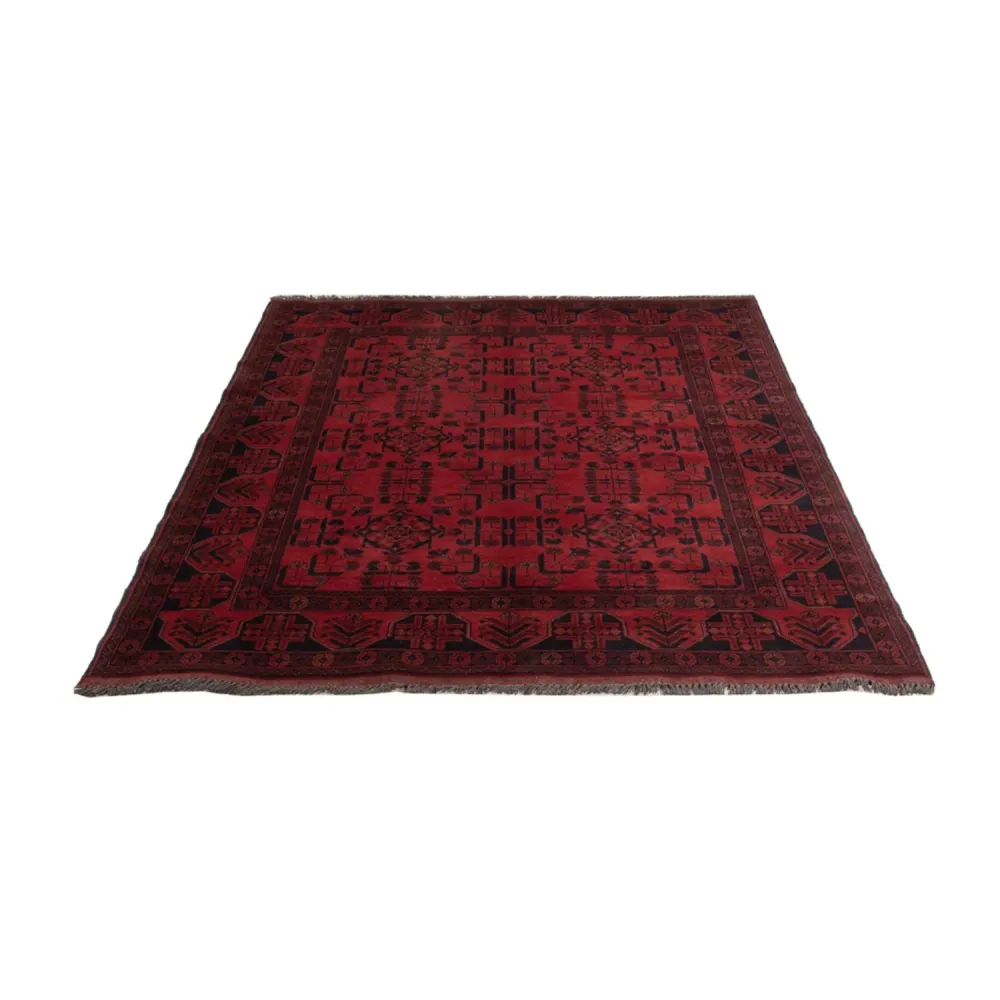 Afghanske tepper - Kunduz - 194 x 133 cm - mørk rød