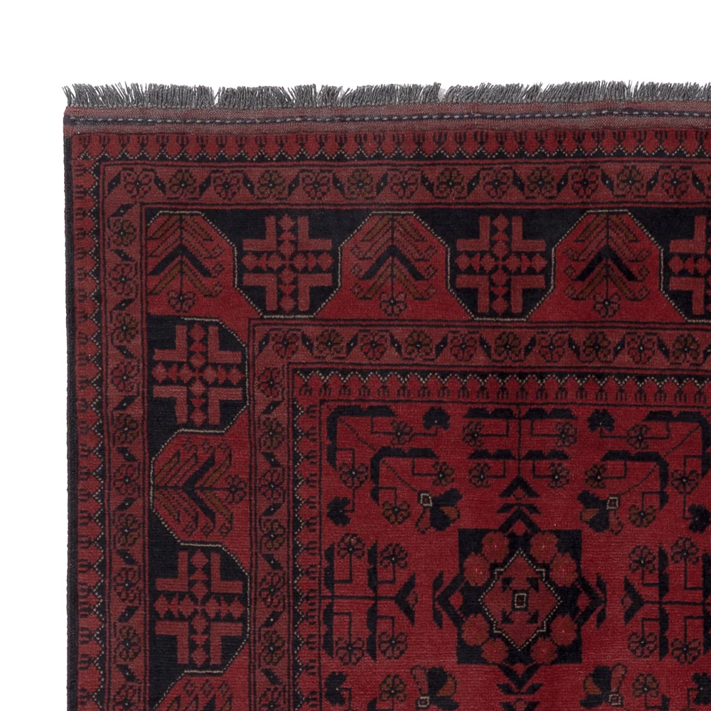 Afghanske tepper - Kunduz - 194 x 148 cm - rød