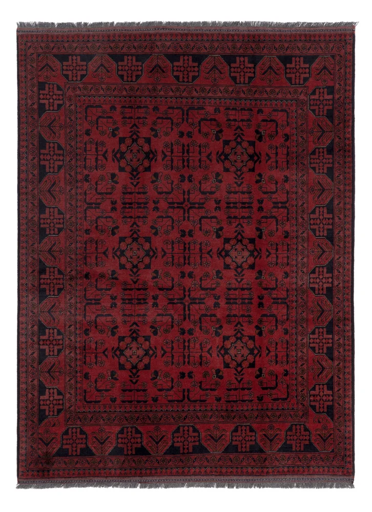 Afghanske tepper - Kunduz - 194 x 148 cm - rød