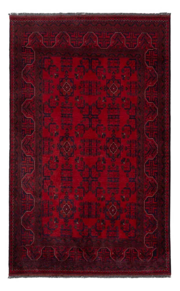Afghanske tepper - Kunduz - 195 x 121 cm - mørk rød
