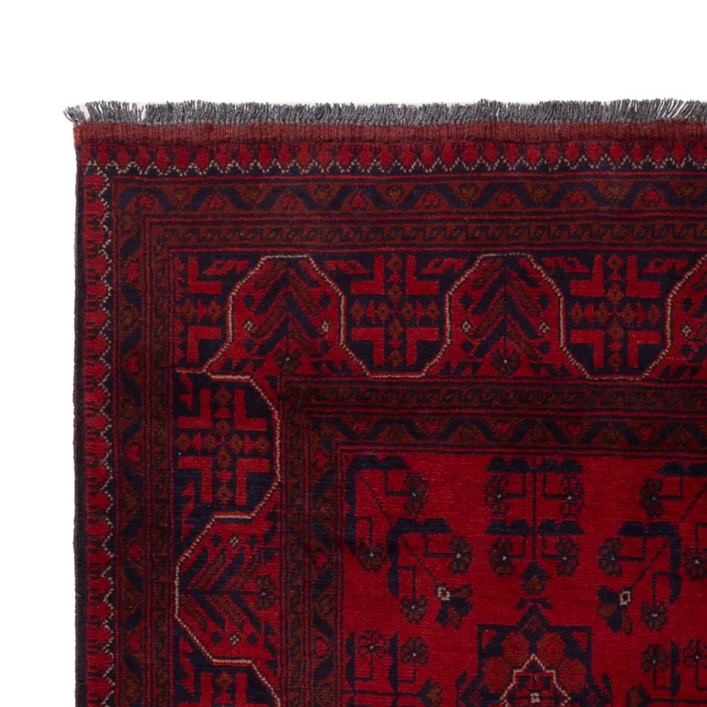 Afghanske tepper - Kunduz - 195 x 121 cm - mørk rød